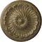 Ekena Millwork Flower Spiral Ceiling Medallion (Canopies up to 2"), 12 1/4"OD x 2 1/4"P, Mississippi Mud Crackle CM12FLMMC - alternate 1